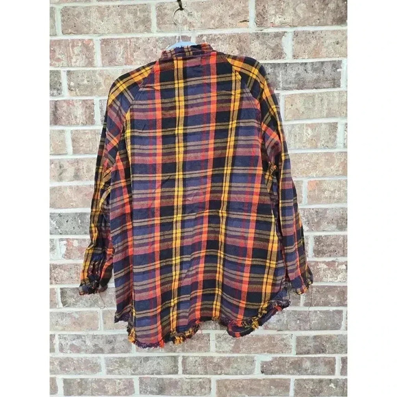 We The Free Summer Daydream Plaid Buttomdown Size XS - Picture 8 of 10